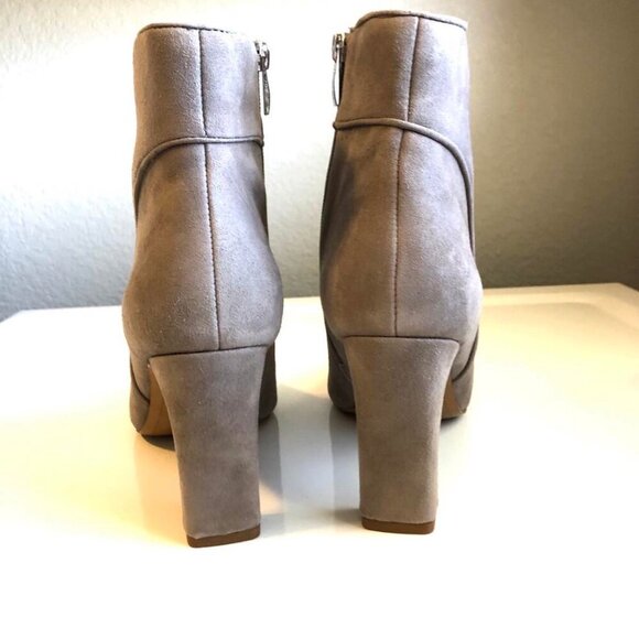 NWT STEVE MADDEN Jenn Taupe Suede High Heel Ankle Boot SZ 11 MSRP $200 - Picture 5 of 8